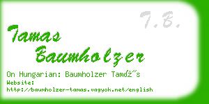 tamas baumholzer business card